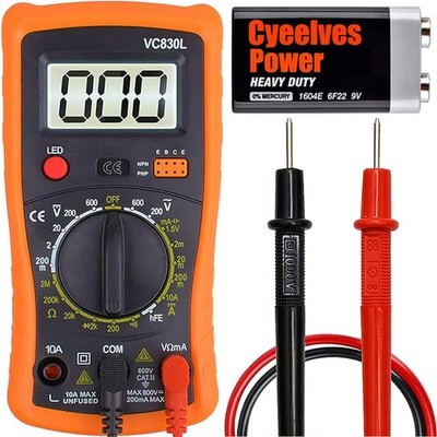 Multifunctional Pocket Voltmeter: 600V Digital Multimeter with Backlight & Leads