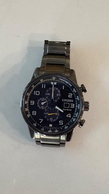  Citizen Eco-Drive B612-R008994 Gunmetal Stainless Steel 44mm Men's Watch 
