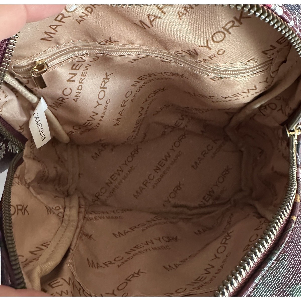 Marc New York Plum Floral Backpack Womens Faux Leather Bag Purse Ana Backpack – Floral Embroidered Bag in Brown or Black  main image 4
