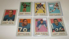 1959 Topps Football Card Star and Rookie Lot of 7. Alex Karras Jim Parker +++
