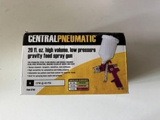 Central Pneumatic 67181 20 Oz Hvlp Gravity Feed Spray Gun New Open Box