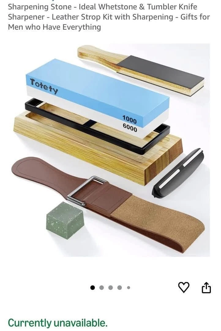 Totey 7 PCS Knife Sharpening Set Professional Whetstone 2 Side Grit 1000/6000