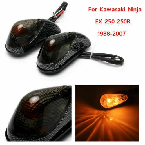 Turn Signals Light Indicators Rear Lamp Fit For Kawasaki Ninja EX 250 EX250 1991 - Foto 2 di 10