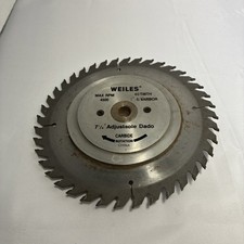 Weiles 7 1/4" Adjustable Dado 24 Tooth 1"-5/8" Arbor Carbide