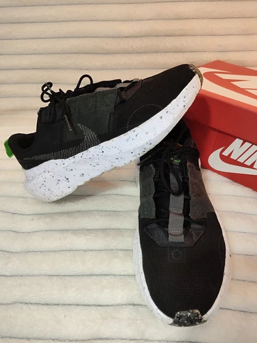 Scarpa da corsa Nike Crater Impact da uomo nera grigio ferro off noir taglia UK 8 5