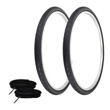 PRO TIRES 700 x 40 Black P-1134 W/ HEAVYDUTY TUBES 80mm Presta Valve