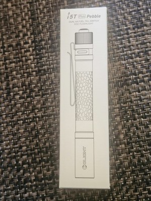 Olight i5T Plus Pebble LED Flashlight White Aluminum Dual AA Tail Switch