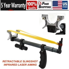 Precision Telescopic Slingshot Set with Red Laser Aim For Hunting Outdoor Sports