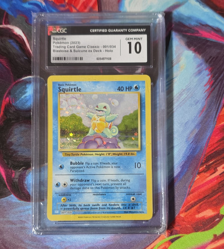 Pokemon TCG CGC 10 Squirtle 001/034 Trading Card Game Classic Holo ENG
