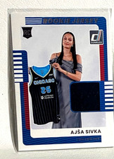 AJSA SIVKA #4 2025 Donruss WNBA RC Rookie Black Jersey Memorabilia Chicago Sky