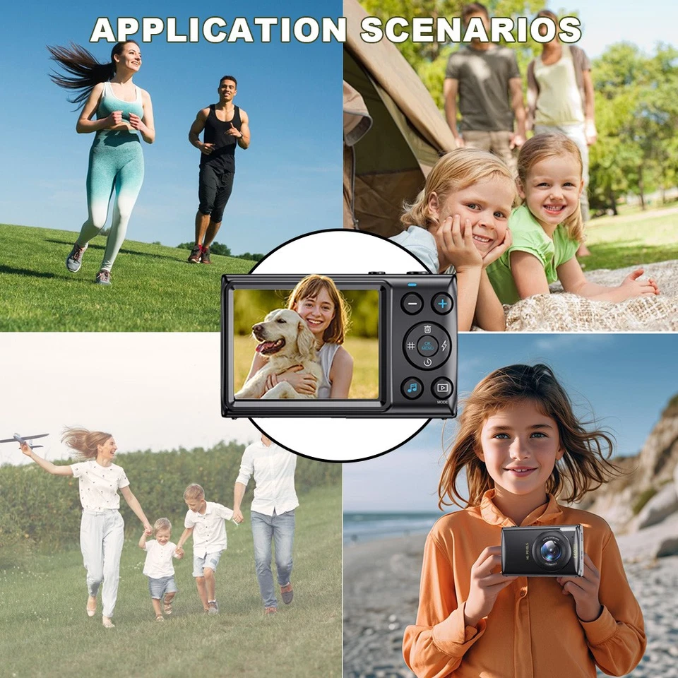 4K Digitalkamera 18X Fotokamera 64MP Fotoapparat Kompakte Kamera Digitalzoom 32G - Bild 4 von 4