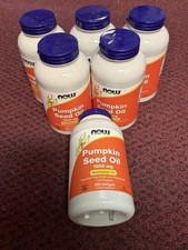 Now Foods - 6x Pumpkin Seed Oil 1000mg Phytosterols 200 Softgels Exp: 09/2027 