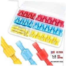 100PCS Spade Connector Kit, Quick Disconnect Male and Female Wire Connectors,