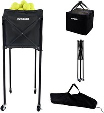 Pickleball & Tennis Ball Hopper, Sports Balls Teaching Cart, Portable Lightweigh