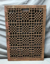 Antique 18x24 Arts & Crafts Cold Air Return Grate Cast Iron VTG Old 1497-25B