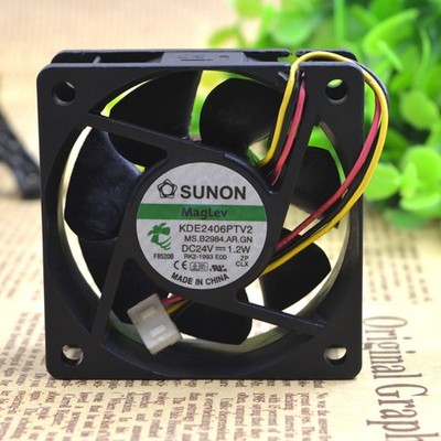 1PCS New SUNON KDE2406PTV2 24V 1.2W 6025 6cm 3-wire inverter fan#QW