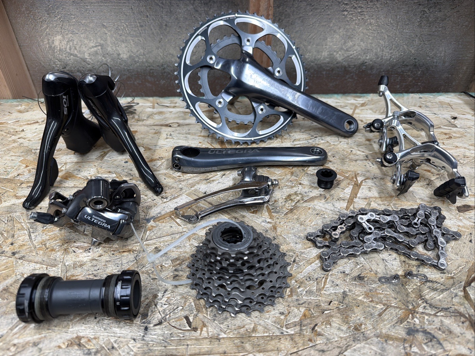 Shimano Ultegra 6600/105 2x10 10 Spd groupset CS FD RD BR ST 50/34 172.5 12-25t