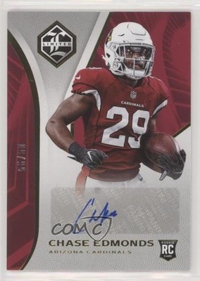 2018 Panini Limited Rookie Auto 56/60 Chase Edmonds #171 Rookie Auto RC 3c4