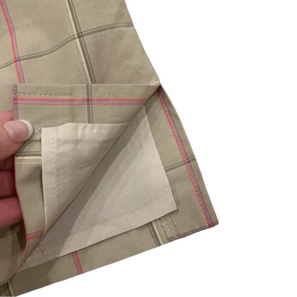 Mini-saia xadrez Barney’s NY forrada de golfe rosa bronzeado 10 Preppy nova com etiquetas - Imagem 4 de 4