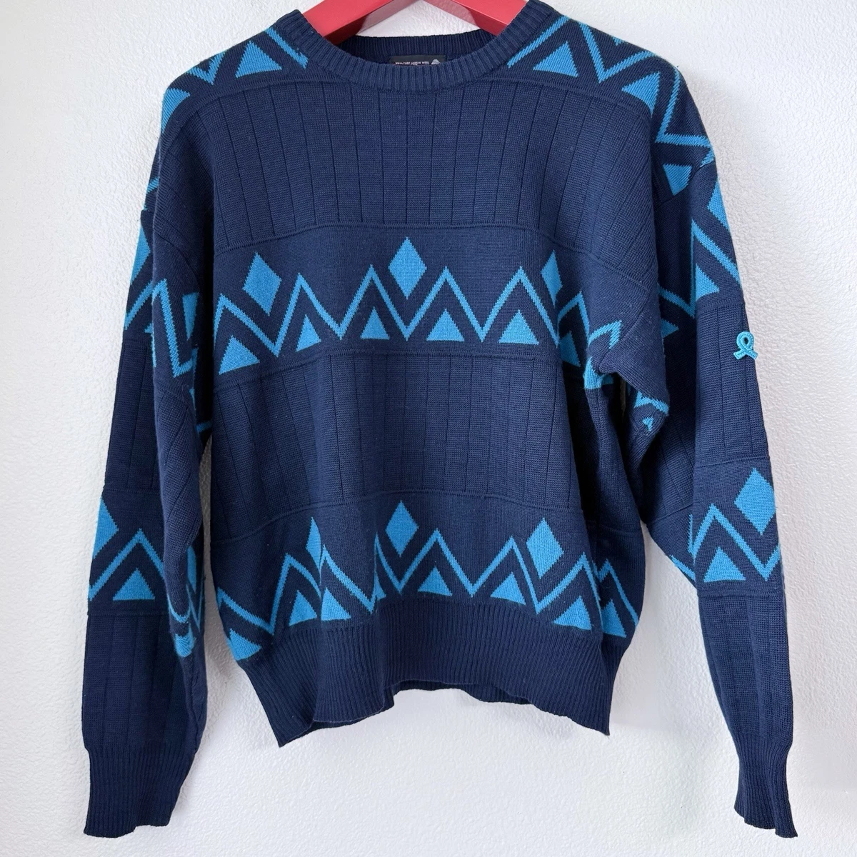 Pull Vintage DEMETRE 100% Laine - Col Rembourré, Coupe Course De Ski, Taille S, Occasion Bon état