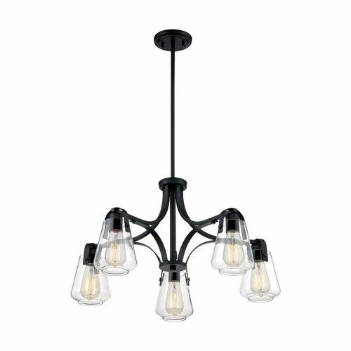 SKYBRIDGE 5 LIGHT CHANDELIER - Picture 1 of 8