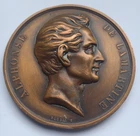 LAMARTINE FRENCH POET AUTHOR & STATESMAN BRONZE MEDAL