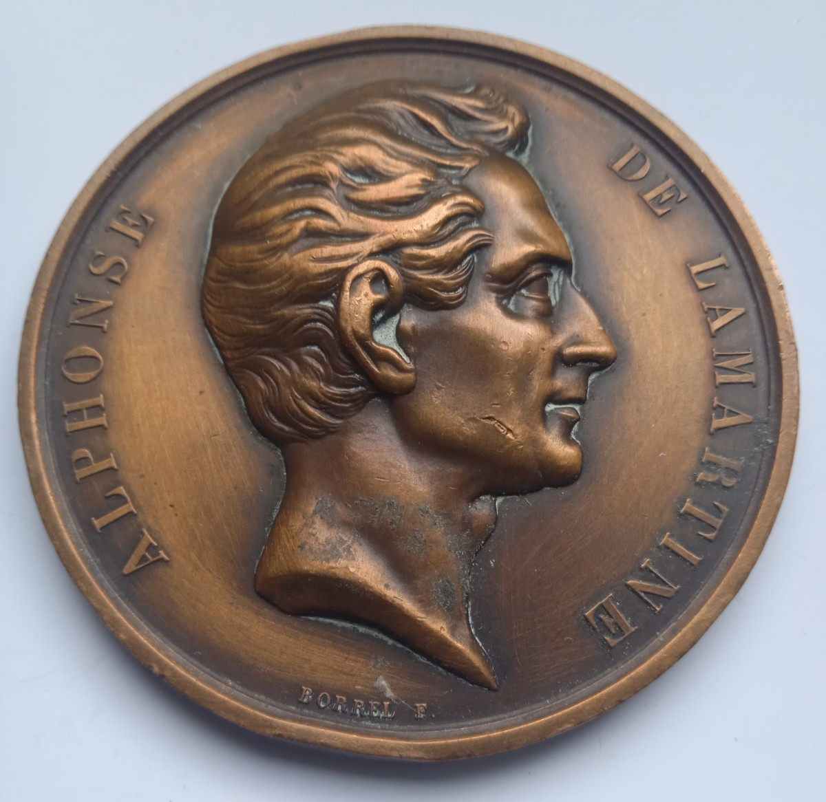 Lamartine French Poet Author & Statesman Bronze Medal