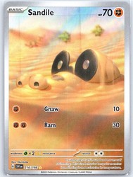 Sandile 216/198 Scarlet & Violet Base Set Illustration Rare Holo