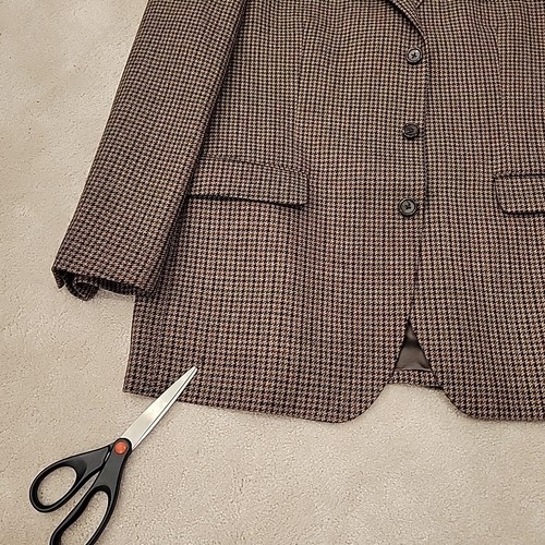 Ralph Lauren Mens 44R Coat Houndstooth Wool Cashmere Blazer Jacket 3 button - Picture 6 of 15