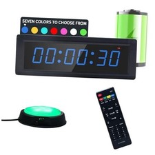 Gym Timer Clock with Remote Control Push Button,7 RGB Color, battery