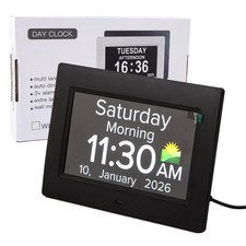 Digital Dementia Clocks for Seniors - 7" Large Display Calendar Clock with Da...