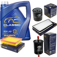 SCT Inspektionspaket 5L Mannol Classic 10W-40 FüR Peugeot 206 1.4I 1.1I 1.6I