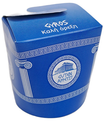 Gyros-Box  Pommes Nudel-Box Greek Food einweg Hartpapier  450ml 50-500St