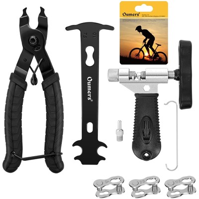 Bicycle Repair Toolkit: Link Pliers, Chain Tool & Wear Tester Set - 3 Pieces