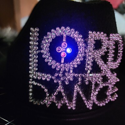 Michael Flatley\'s Lord of the Dance Black Light Up Feathered Cowboy Hat Souvenir Michael Flatley main image 4