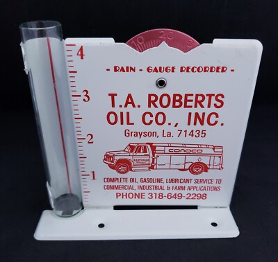 CONOCO GAS & OIL CO. Rain Gauge & Recorder (NEAR MINT) RARE! Fast Ship 