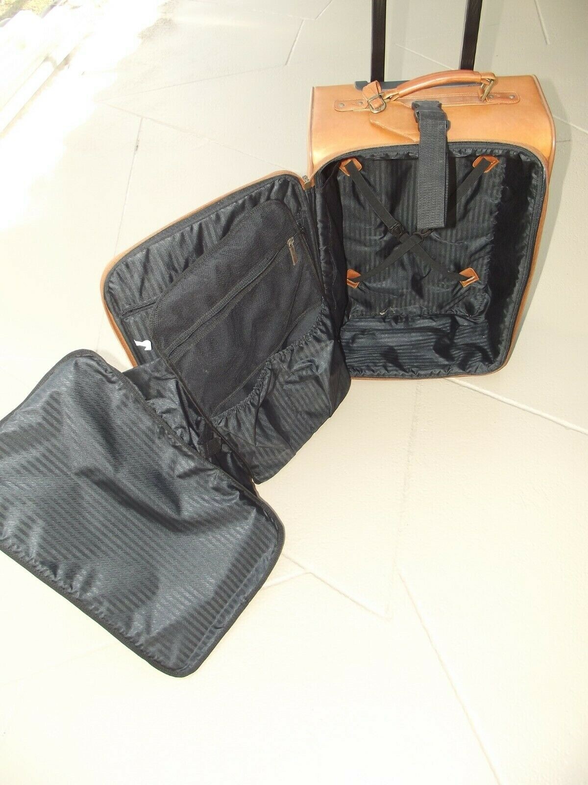 Claire Chase Classic 9x14x22 Pullman Tan Saddle Leather Roll