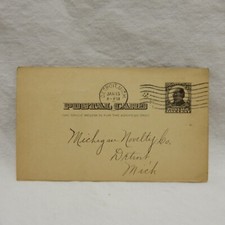 UX19 ''WILLIAM McKINLEY'' POSTAL CARD WITH 1909 POSTMARK