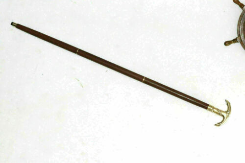 Nautical Brass Solid Anchor Head Handle Antique S… - image 3