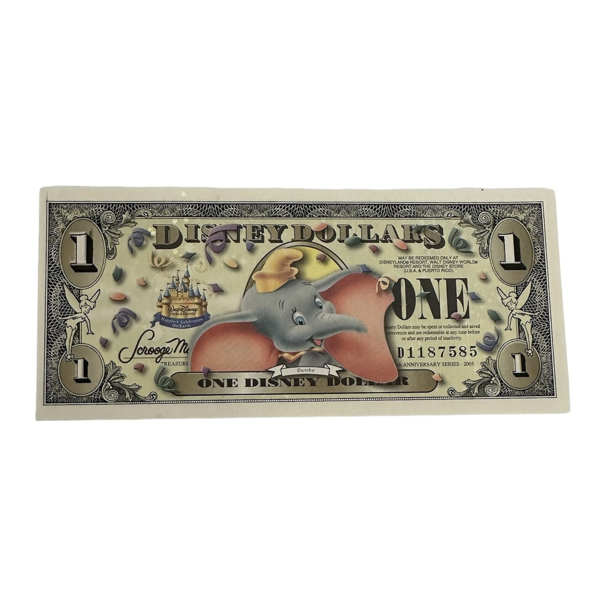DUMBO ONE Dollar Disney Dollar Money Series 2005 ~ 50th