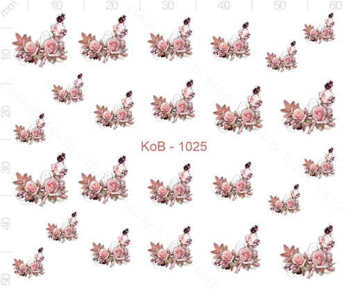 Nail Art Water Transfer Stickers Decal Pretty Pink Roses Flowers KoB ...