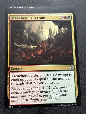 Mtg Misprint Miscut Error Oddity Treacherous Terrain Sorcery Multicolor
