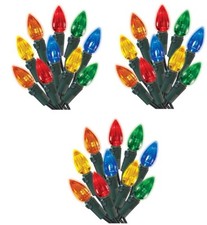 3 ea Holiday Wonderland 47702-88 200 Count Multi C3 LED Christmas Lights Spool