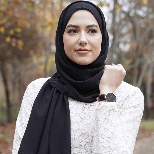 CRINKLE PLAIN SCARF BLACK Maxi Wide Long Plain Various Designs Hijab Shawl/Wrap - Picture 6 of 9