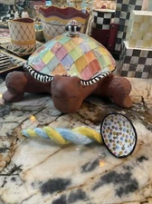 MacKenzie-Childs Harlequin Turtle Tureen Ceramic LADLE Only.
