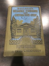 Builders' Zuverlässiges Schätzfunktion Und Unternehmer' Guide (1910) Bau Stoff