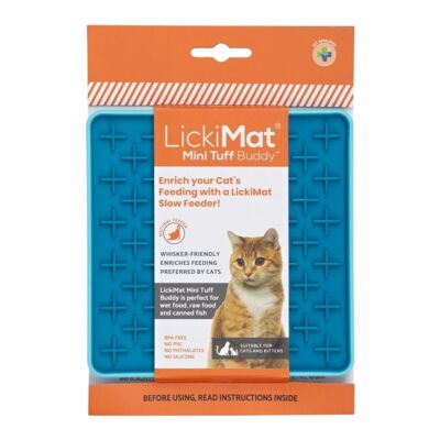 LickiMat Buddy Mini Leckmatte Schleckmatte für Katzen Tuff Cat türkis 15 x 15 cm