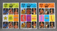 Lot of 3 DIFFERENT NIP - 1991 WWF Titan Wrestling WWE - 36 Stickers Packs- Artis