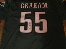 Brandon Graham Philadelphia Eagles Signed Replica green Jersey COA Inscrip