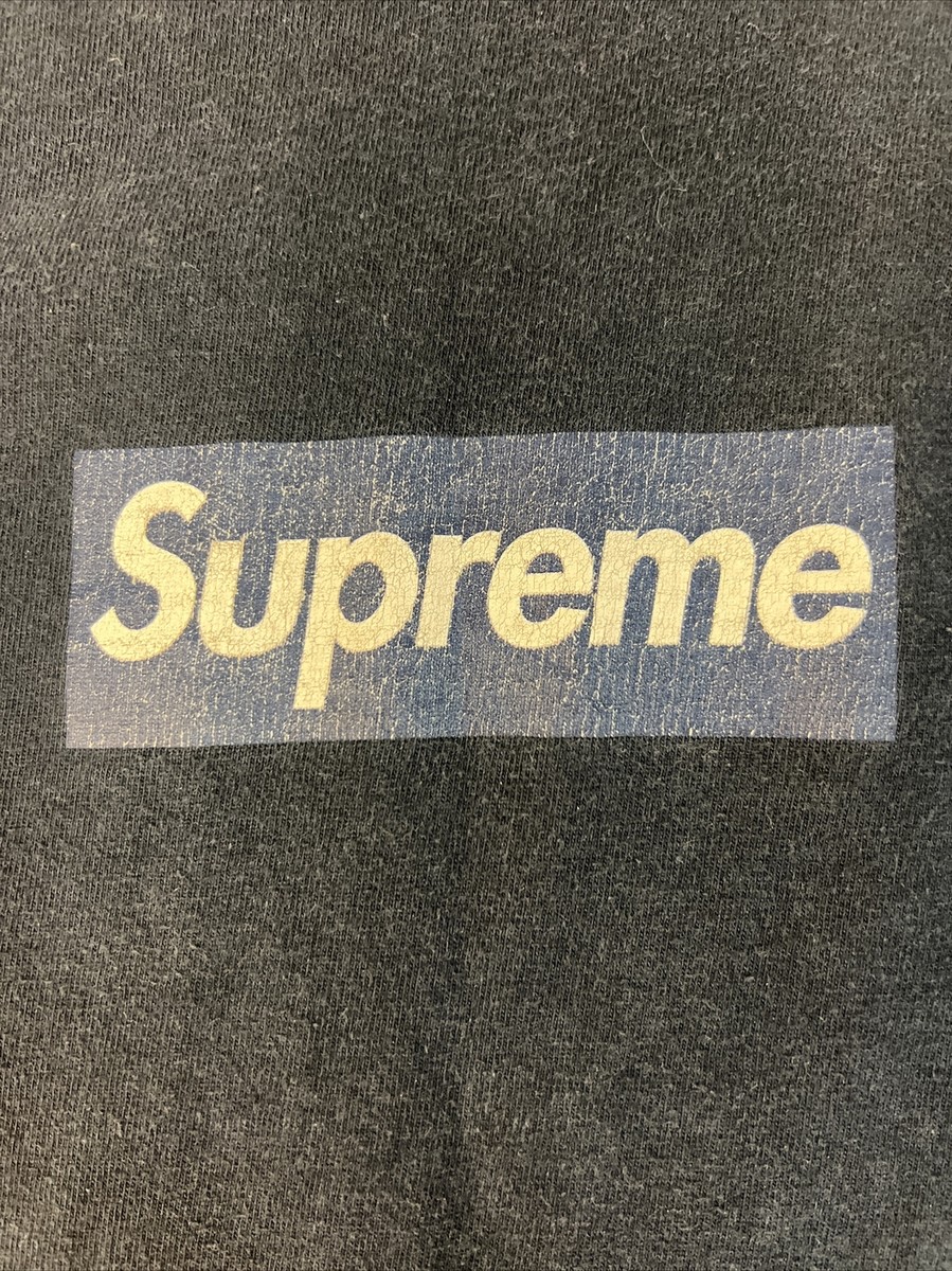 Supreme New York Yankees Box Logo Tee Navy Size M Used SS15 | eBay